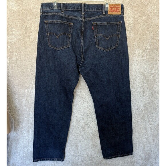 Levis 505 Jeans Mens 42x30 Blue Straight Leg Denim American - Picture 2 of 6